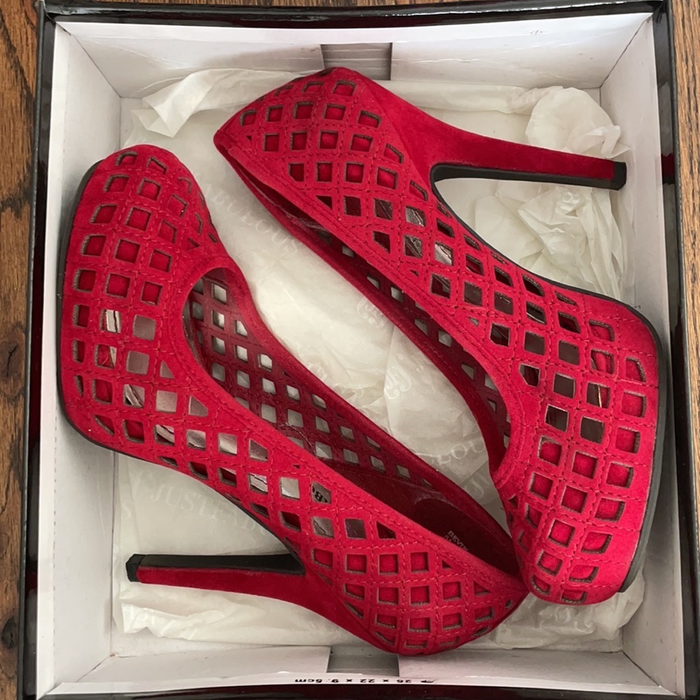 Red Detailed High Heels